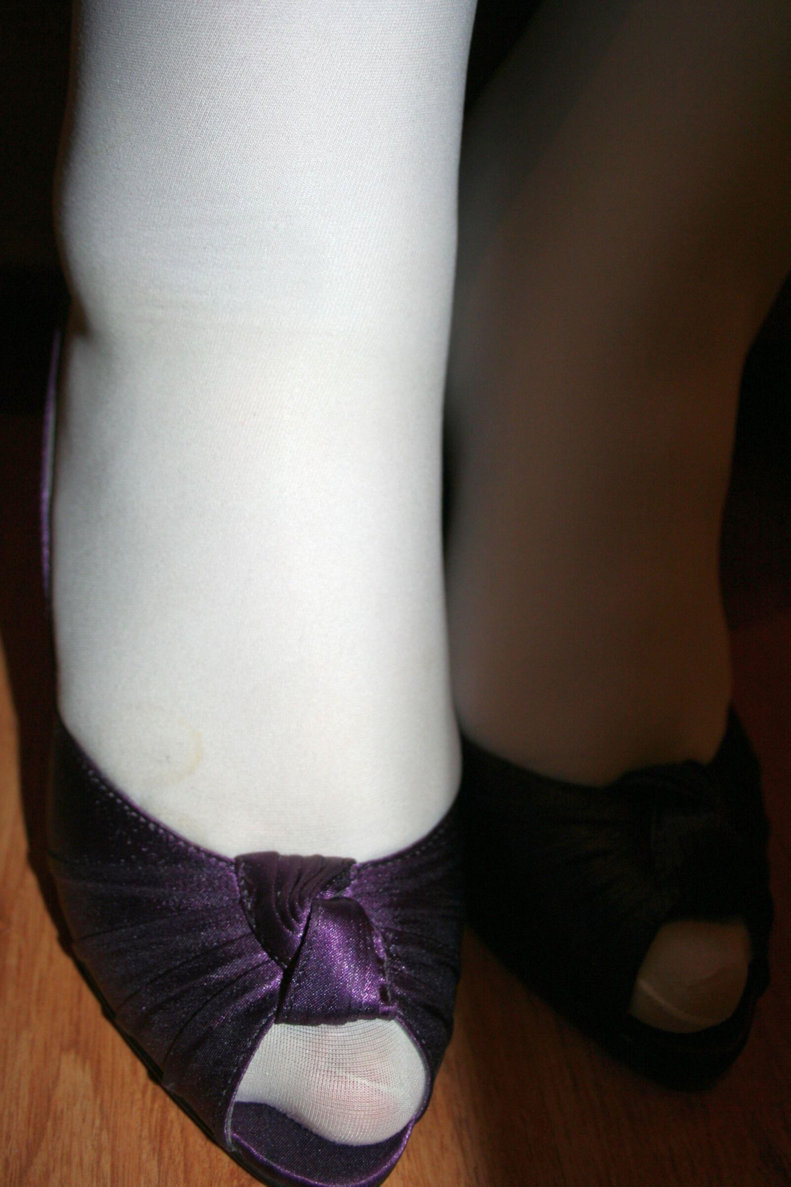 Collants blancs et chaussures