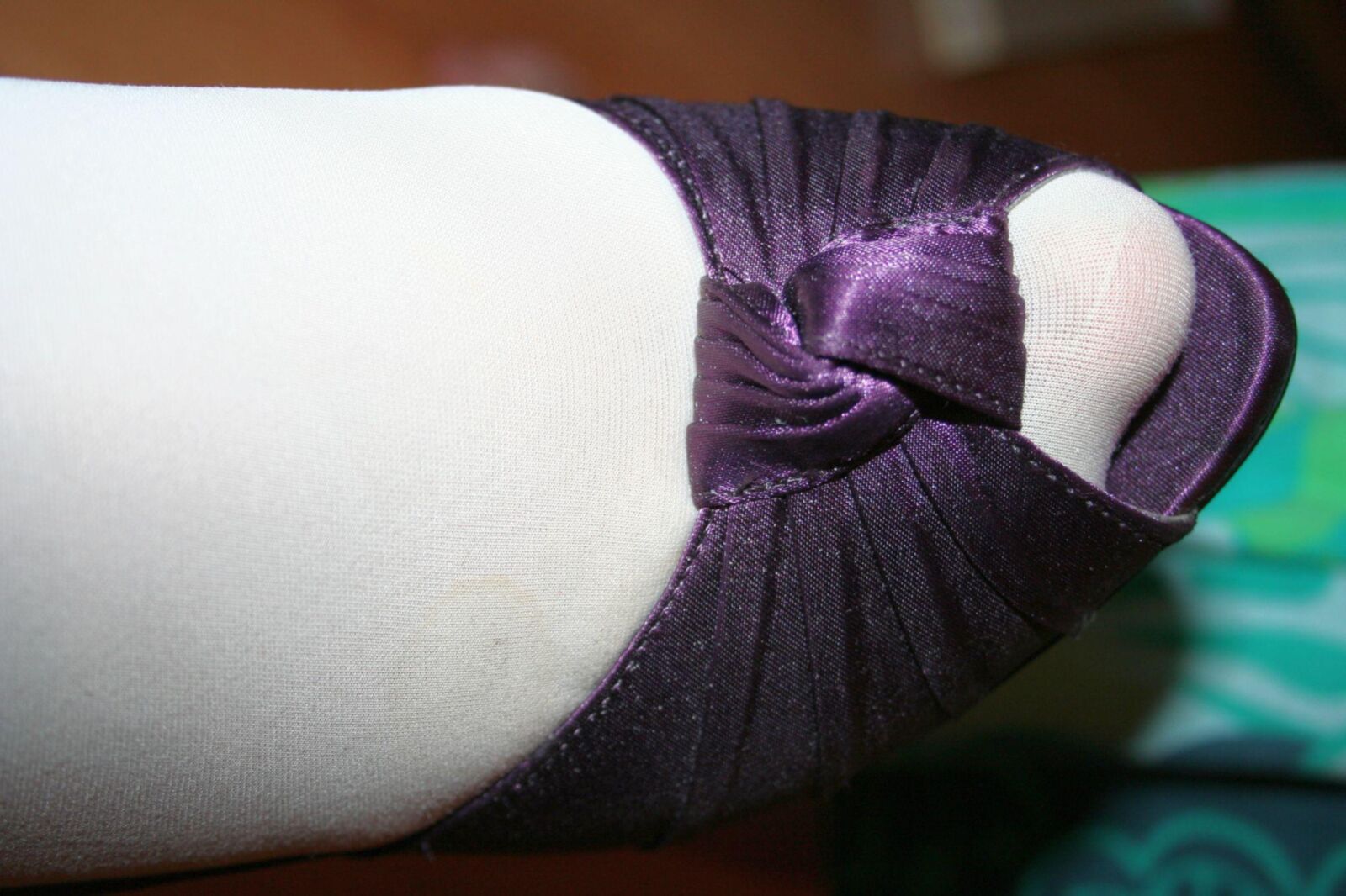 Collants blancs et chaussures