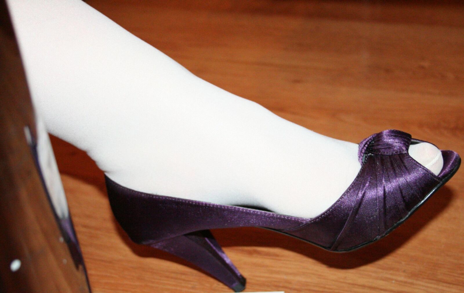 Collants blancs et chaussures