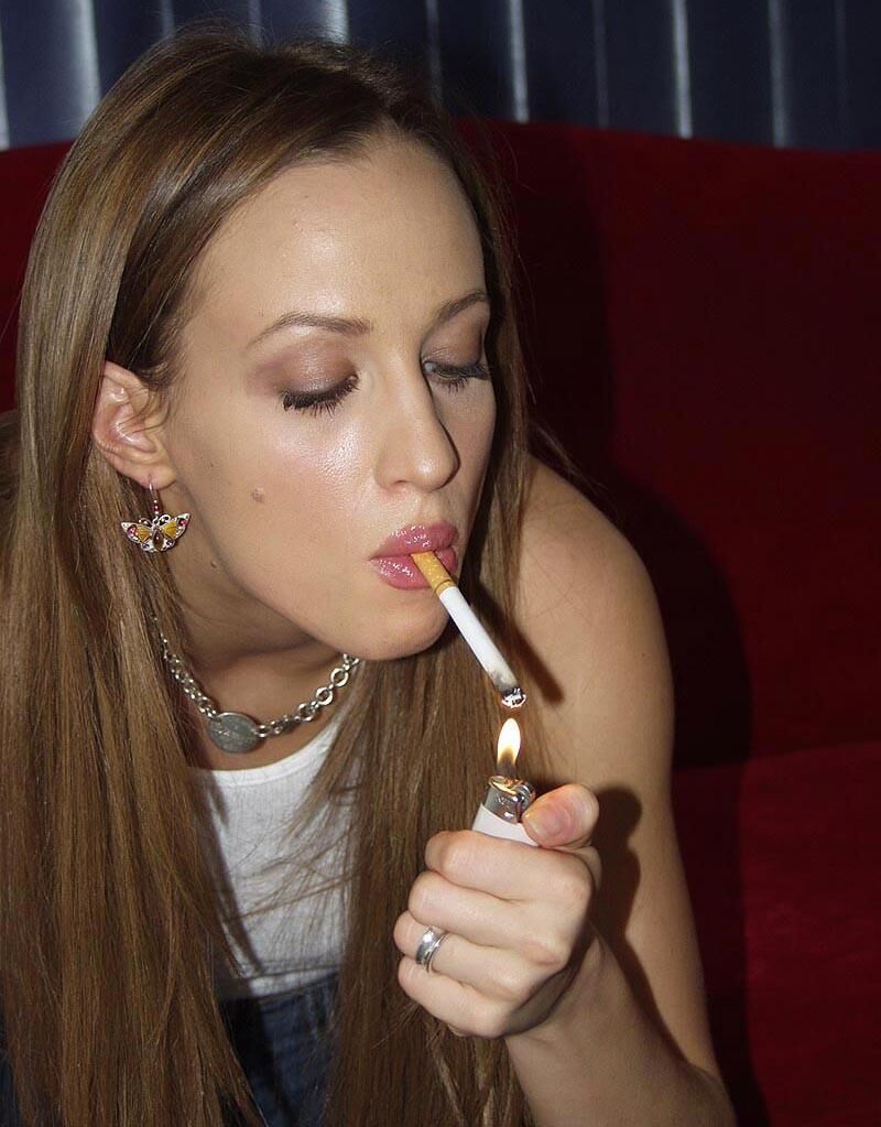 Lighting the cigarette