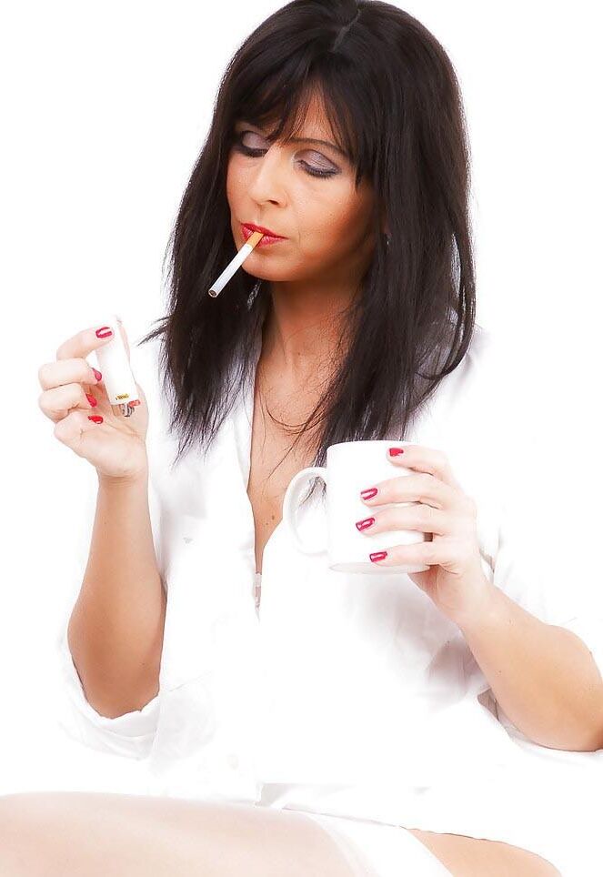 Lighting the cigarette
