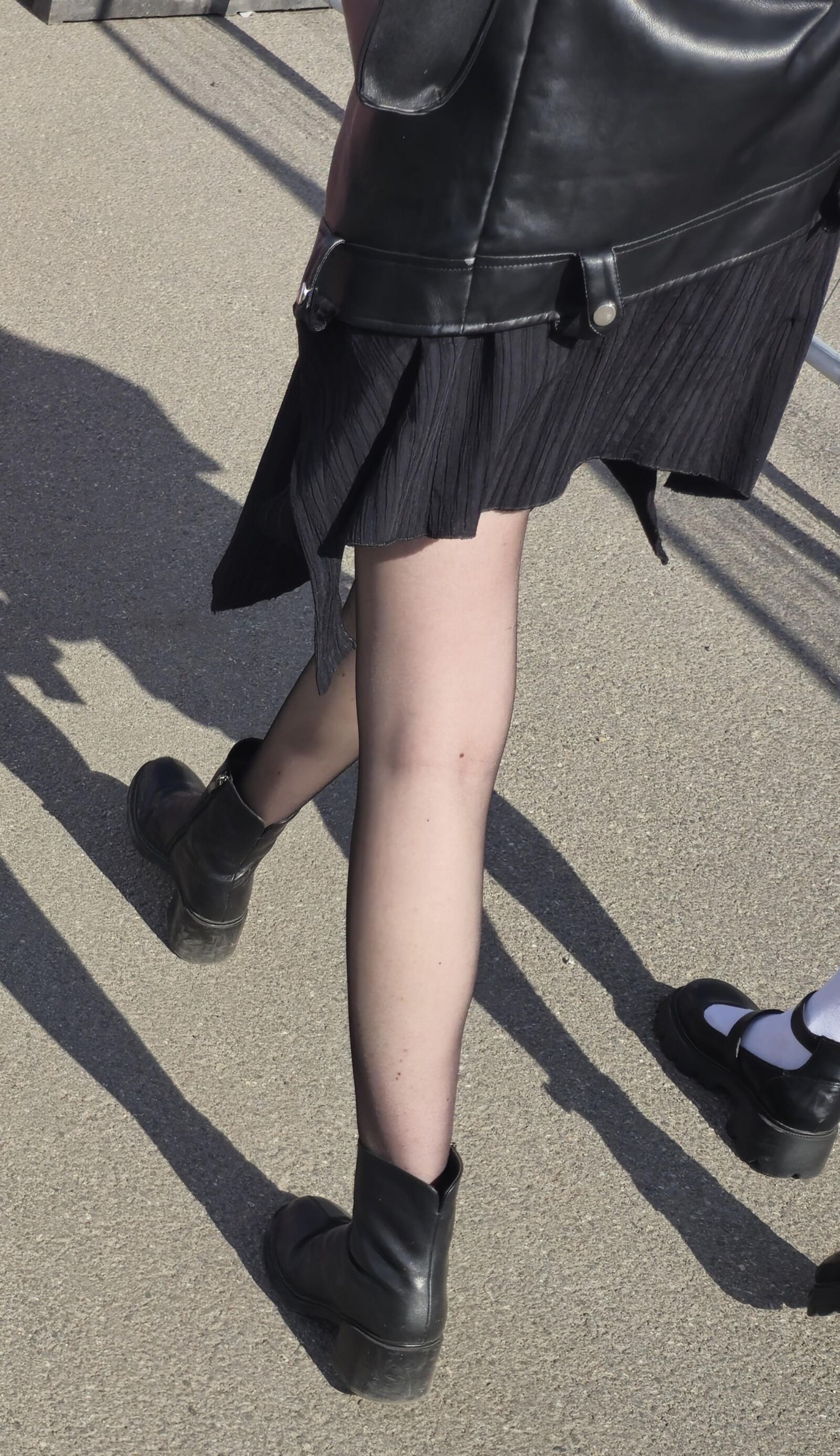 Girl in black pantyhose