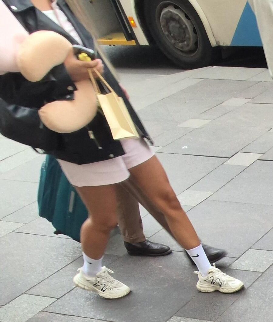 Beautiful girl in pink shorts