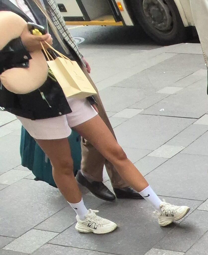 Beautiful girl in pink shorts