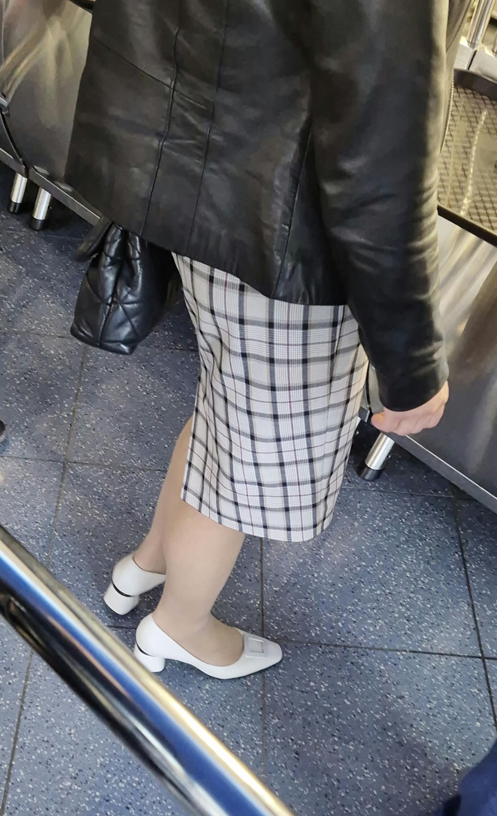 白いかかととヌードパンストの共同労働者