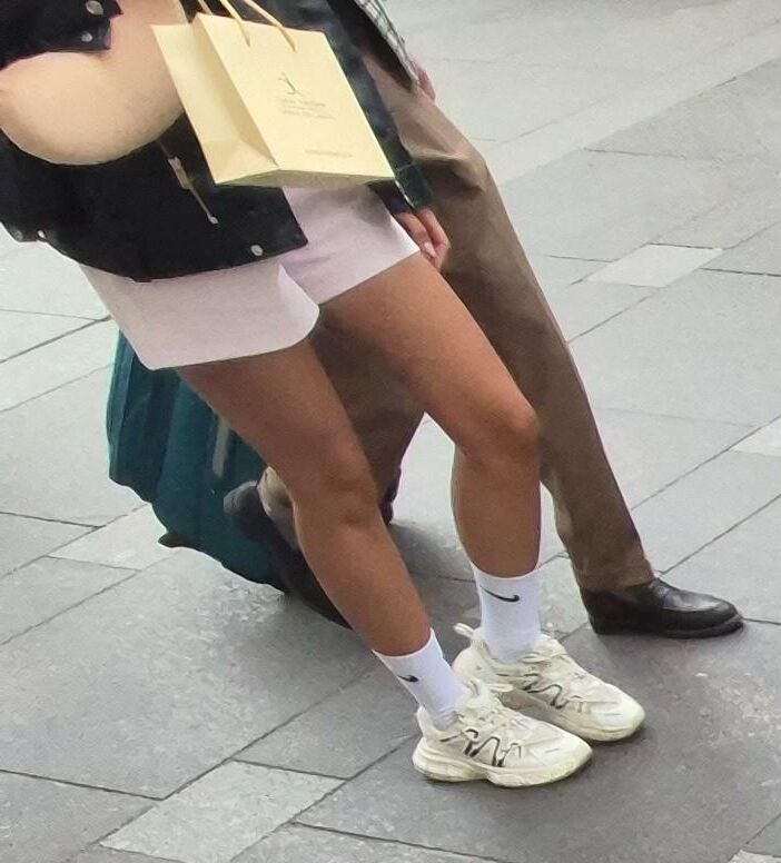 Beautiful girl in pink shorts