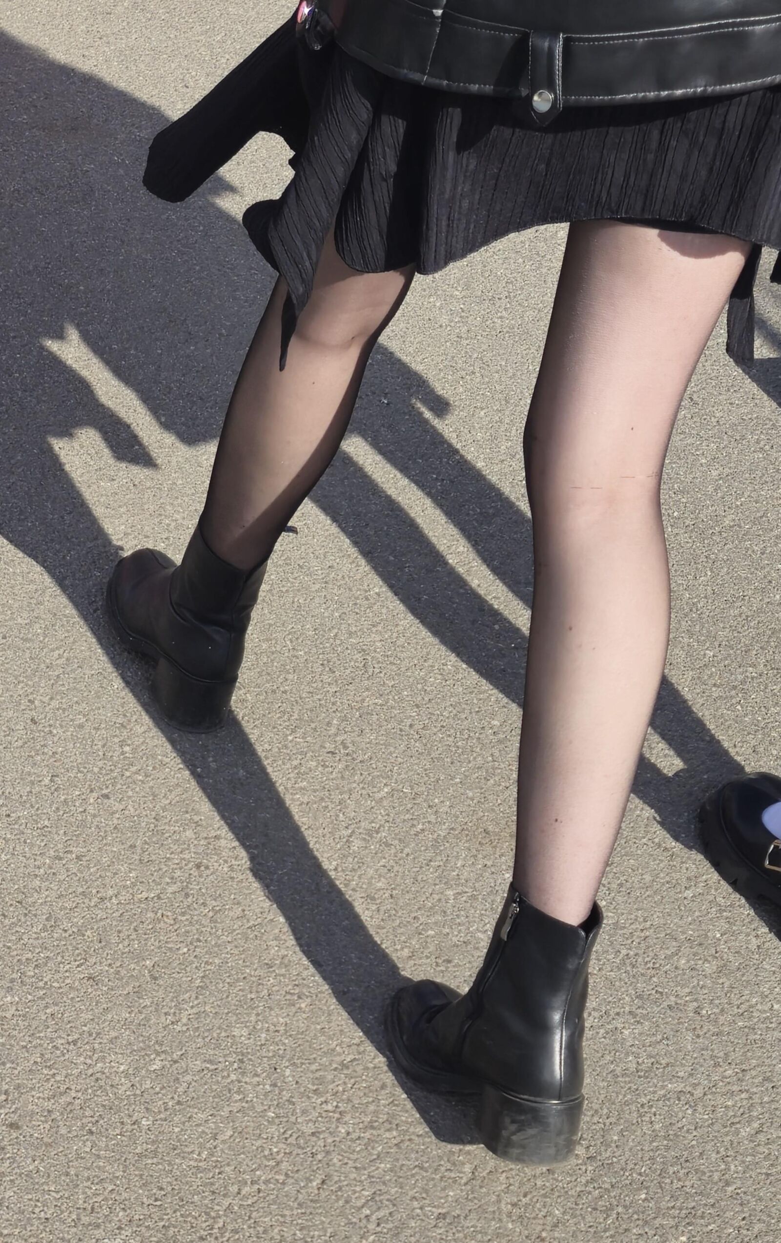 Girl in black pantyhose