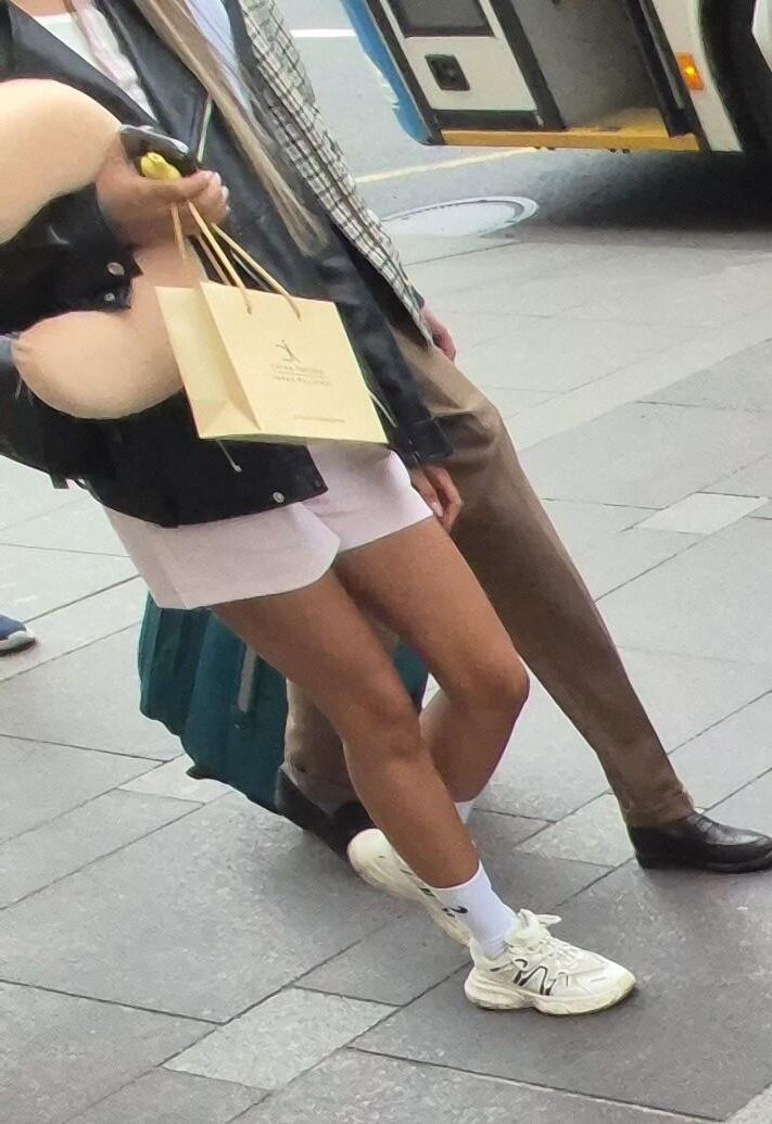 Beautiful girl in pink shorts