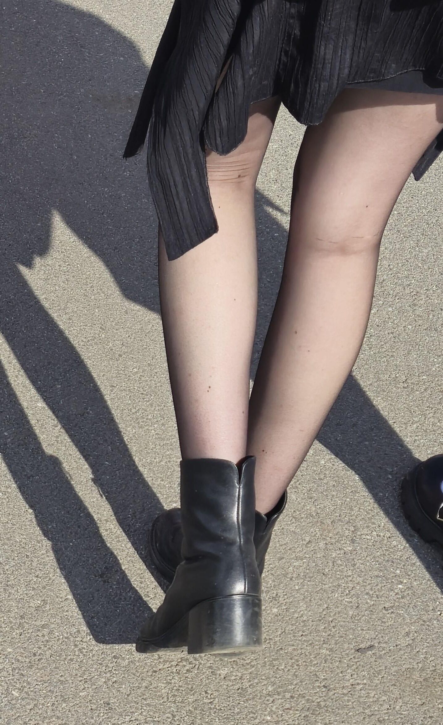 Girl in black pantyhose