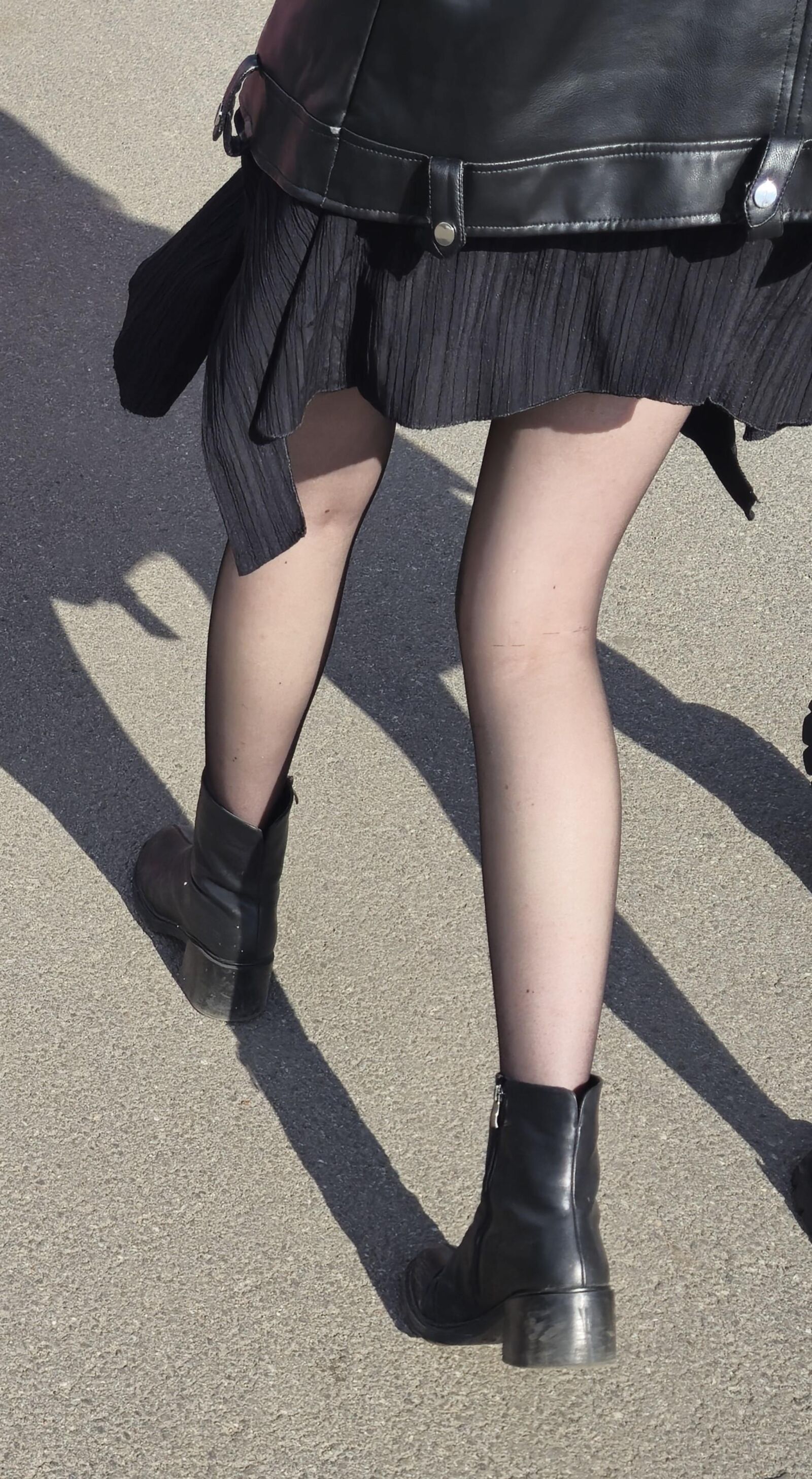 Girl in black pantyhose