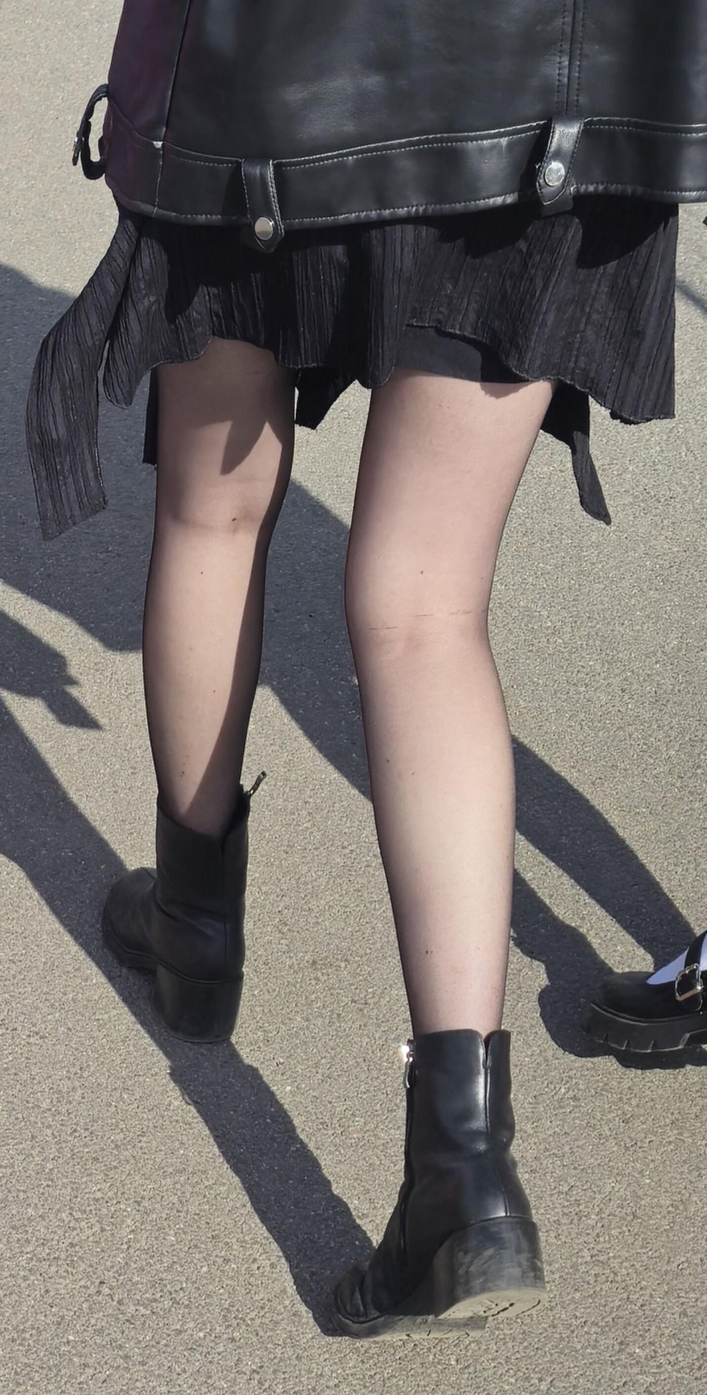 Girl in black pantyhose