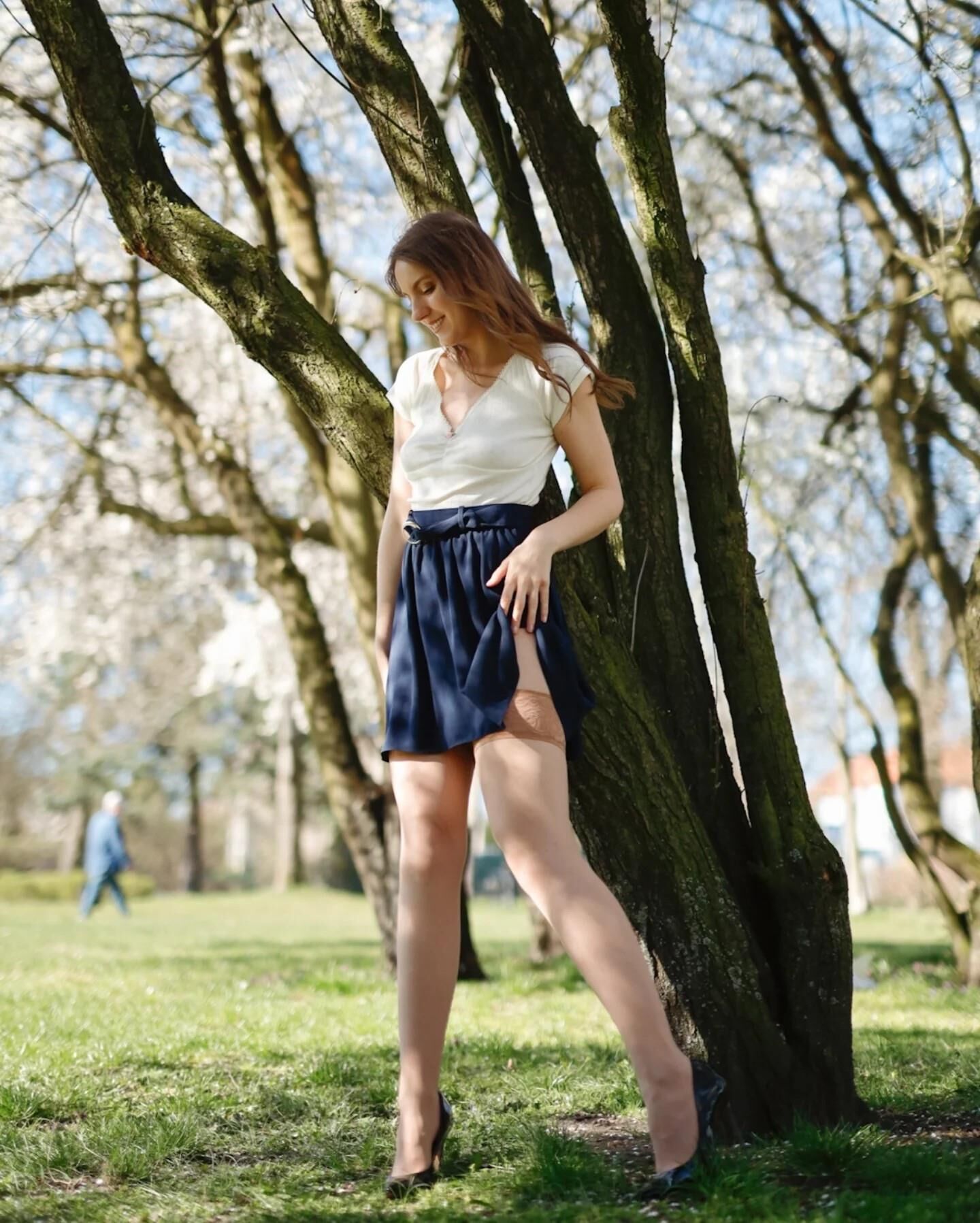 Anastazja Wearing Hold Up Stockings