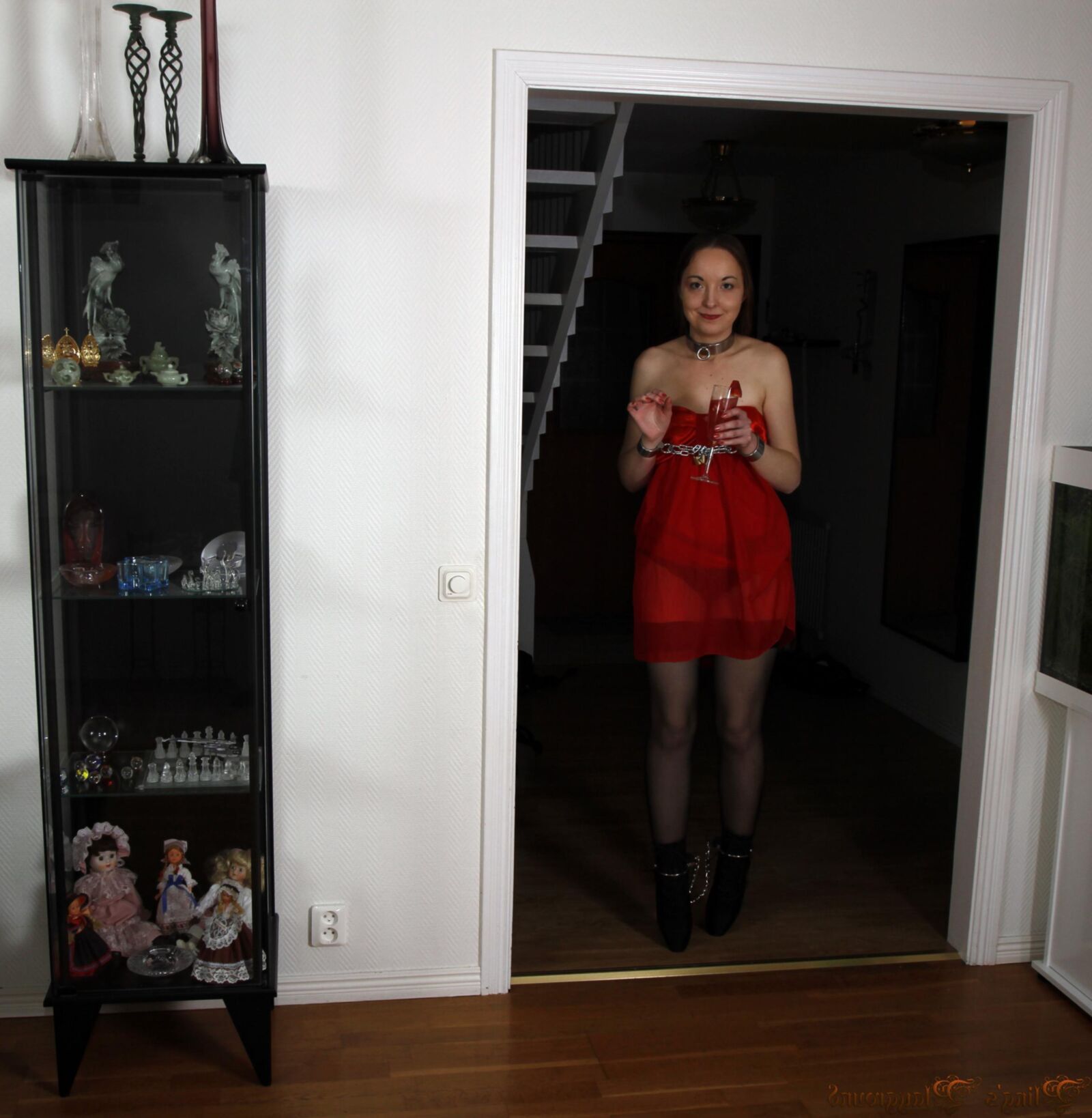 red dress