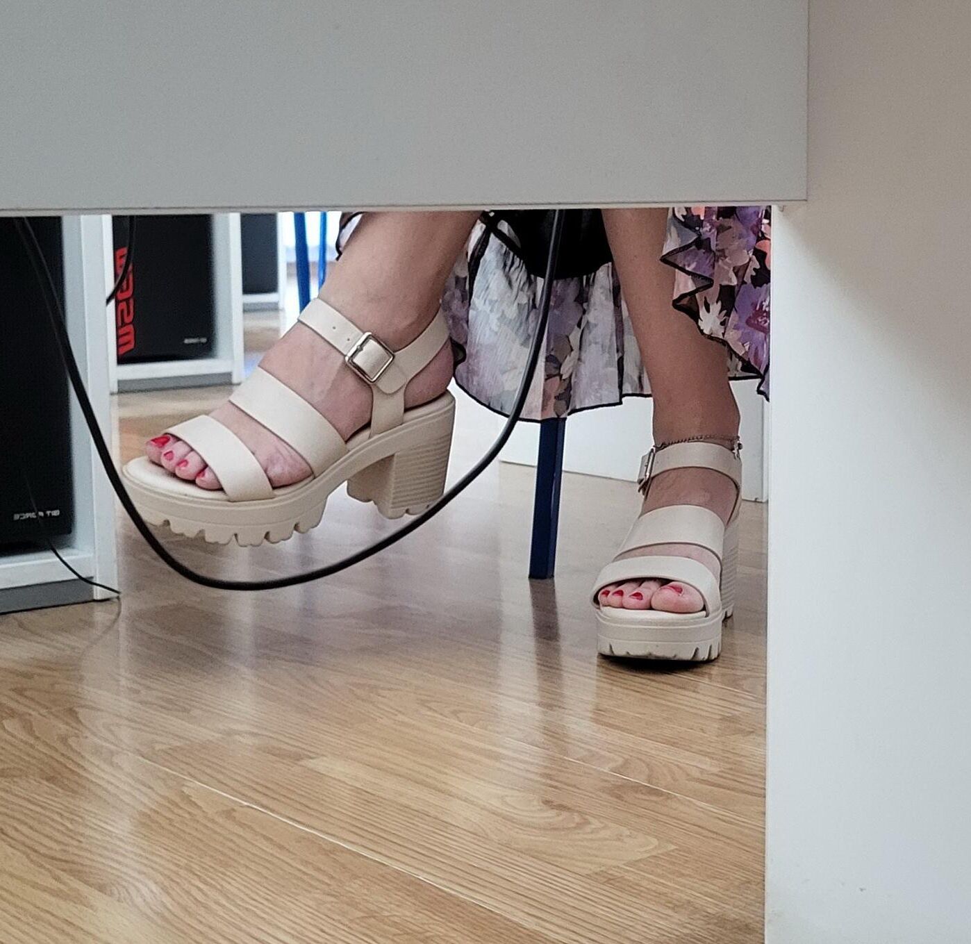 Candid feet