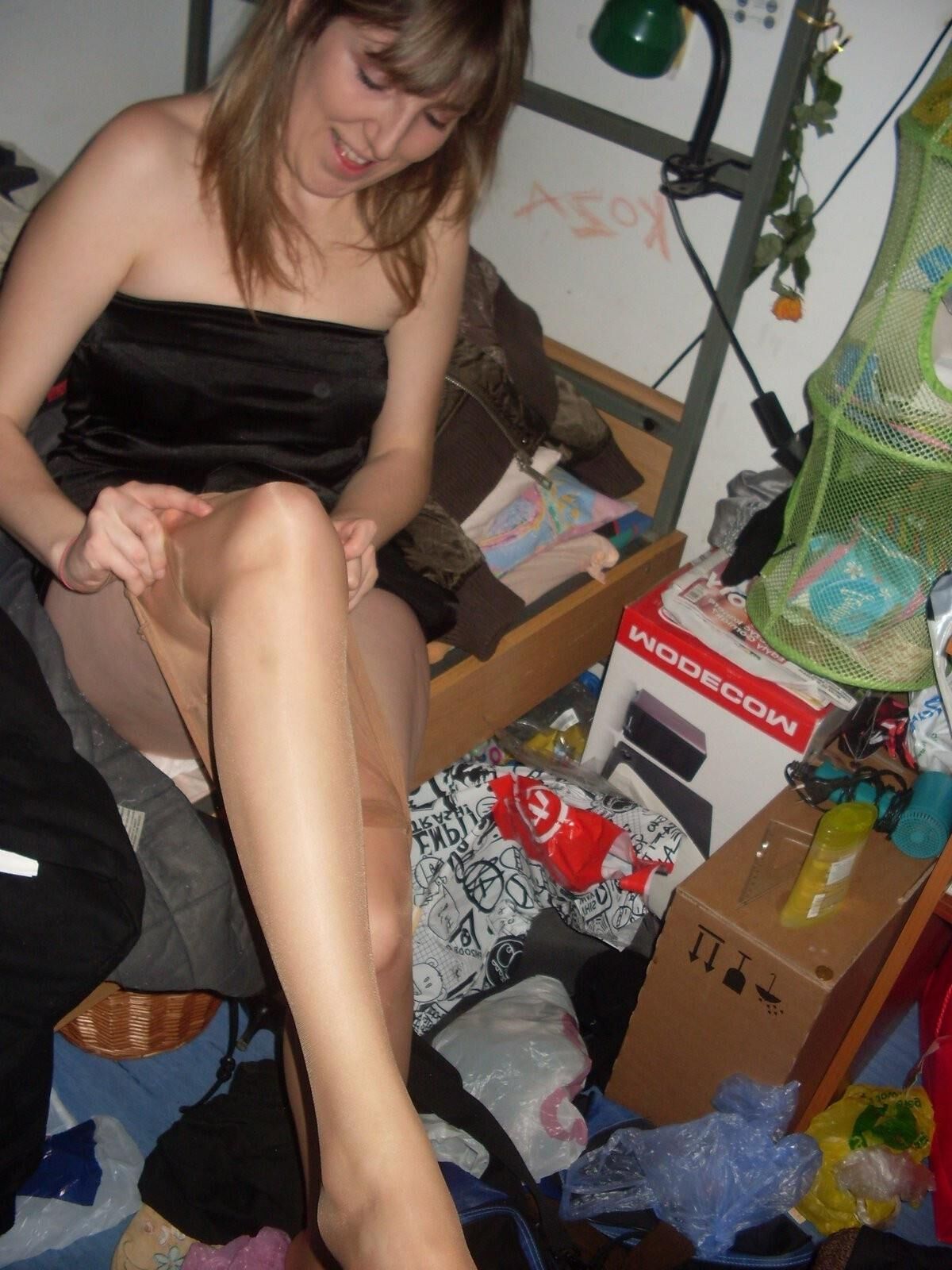 Nylons anziehen 