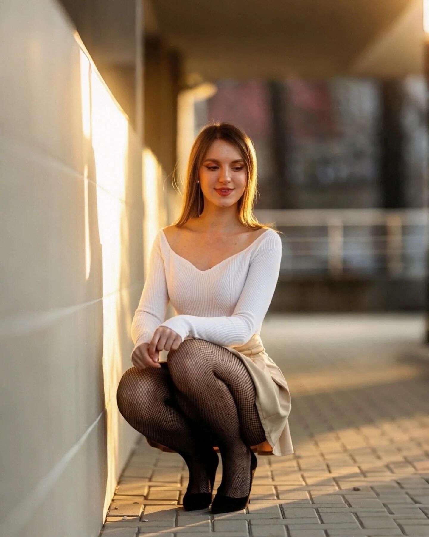 Anastazja Wearing Fishnets