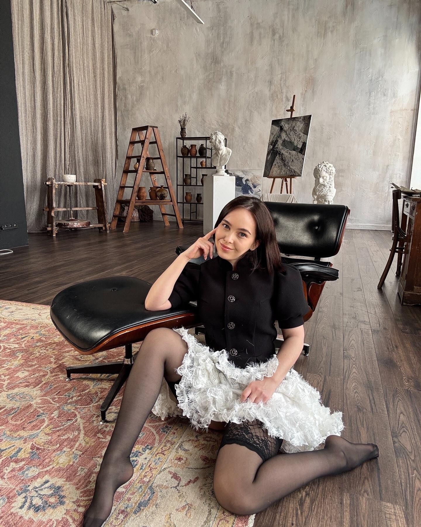 Julie Wearing Hold Ups