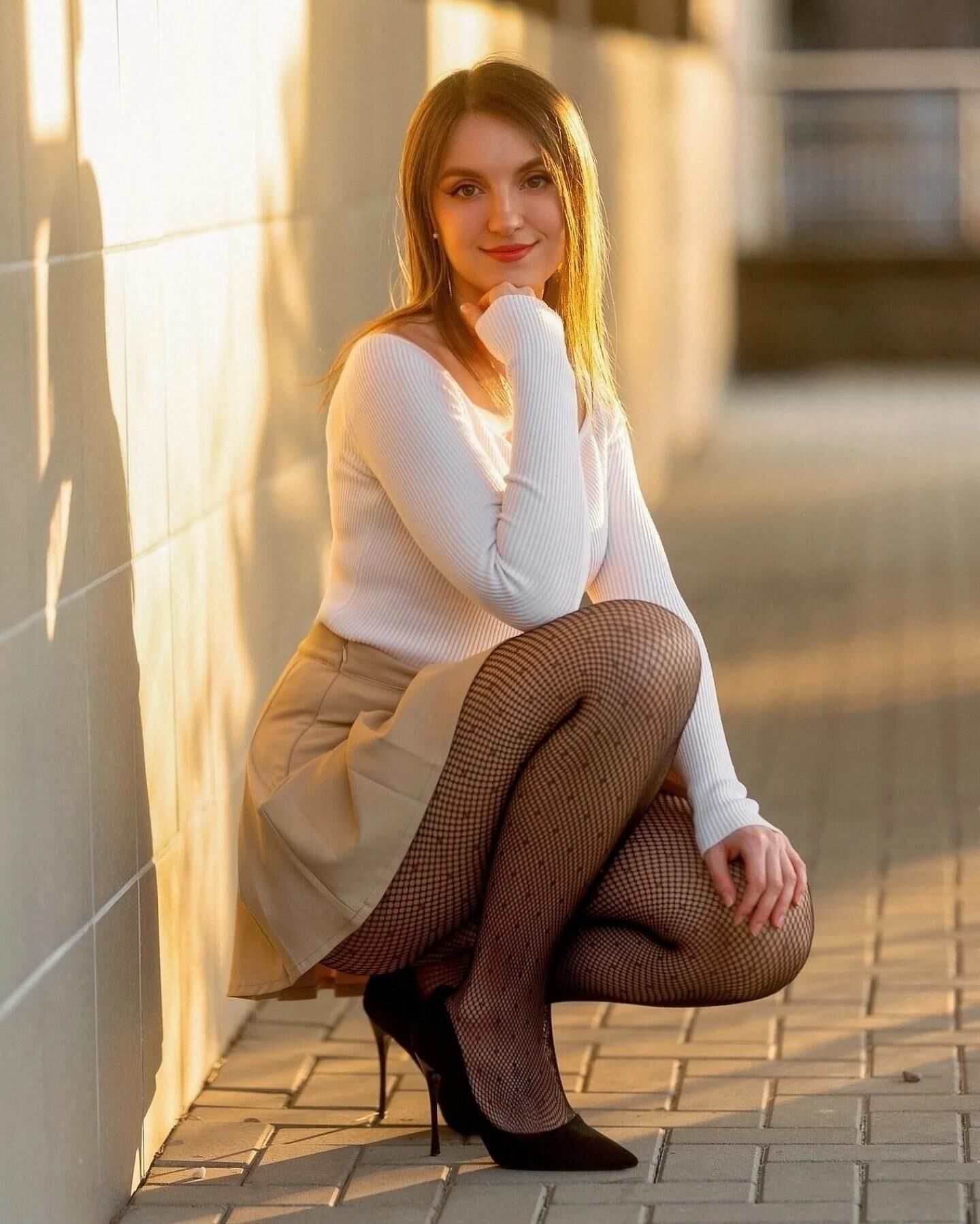 Anastazja Wearing Fishnets