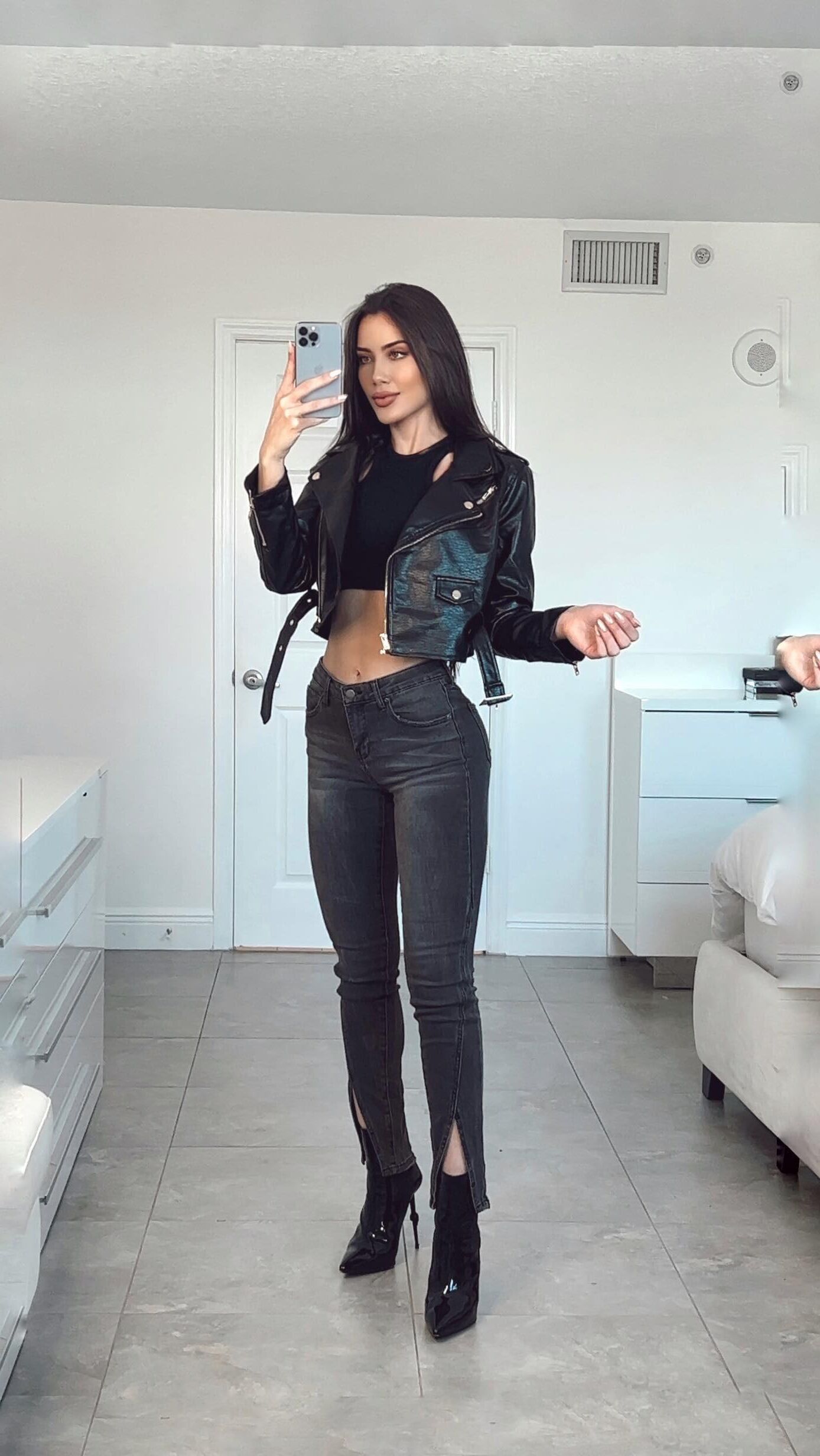 Georgina Mazzeo in Leather