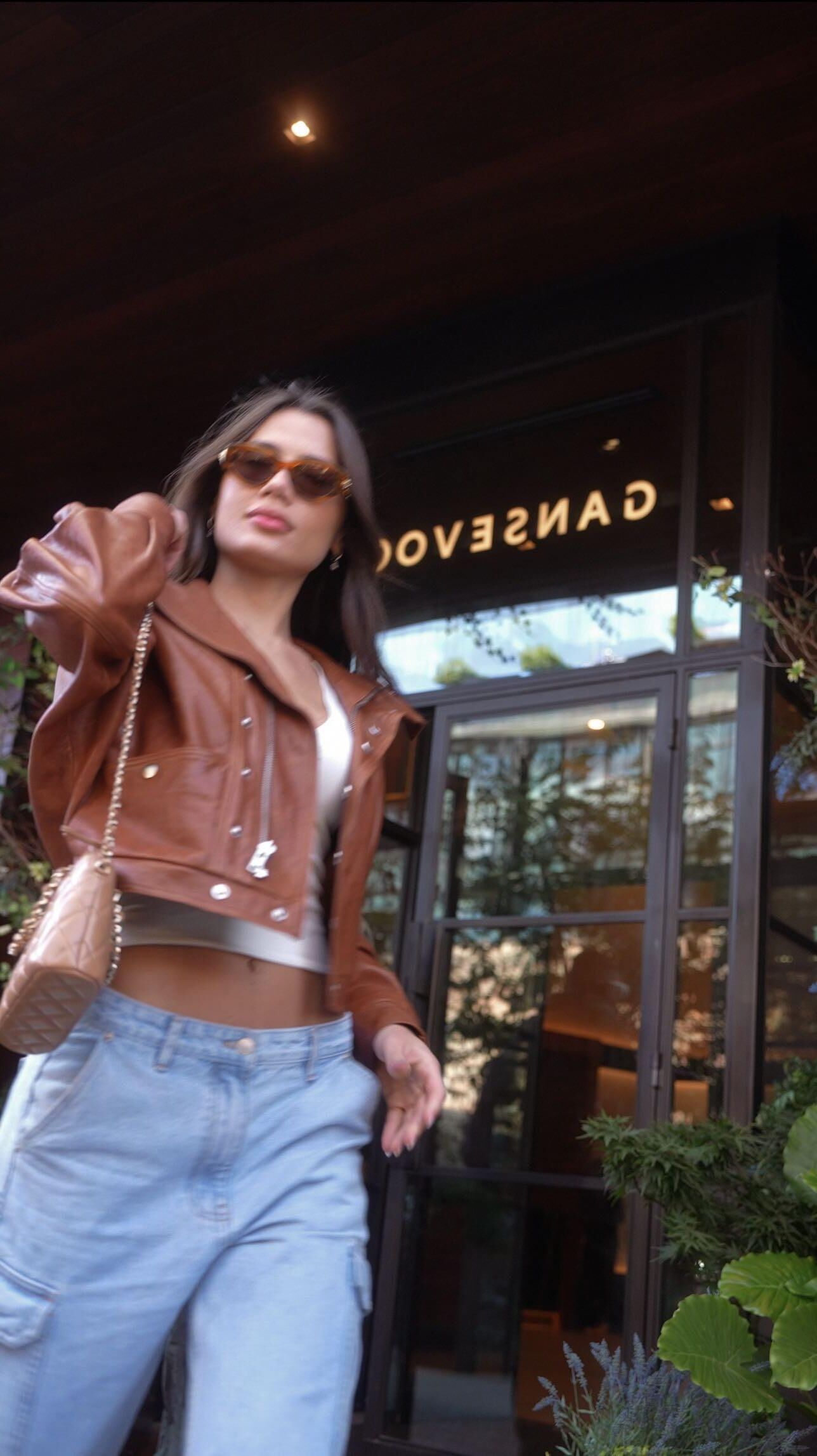 Georgina Mazzeo in Leather