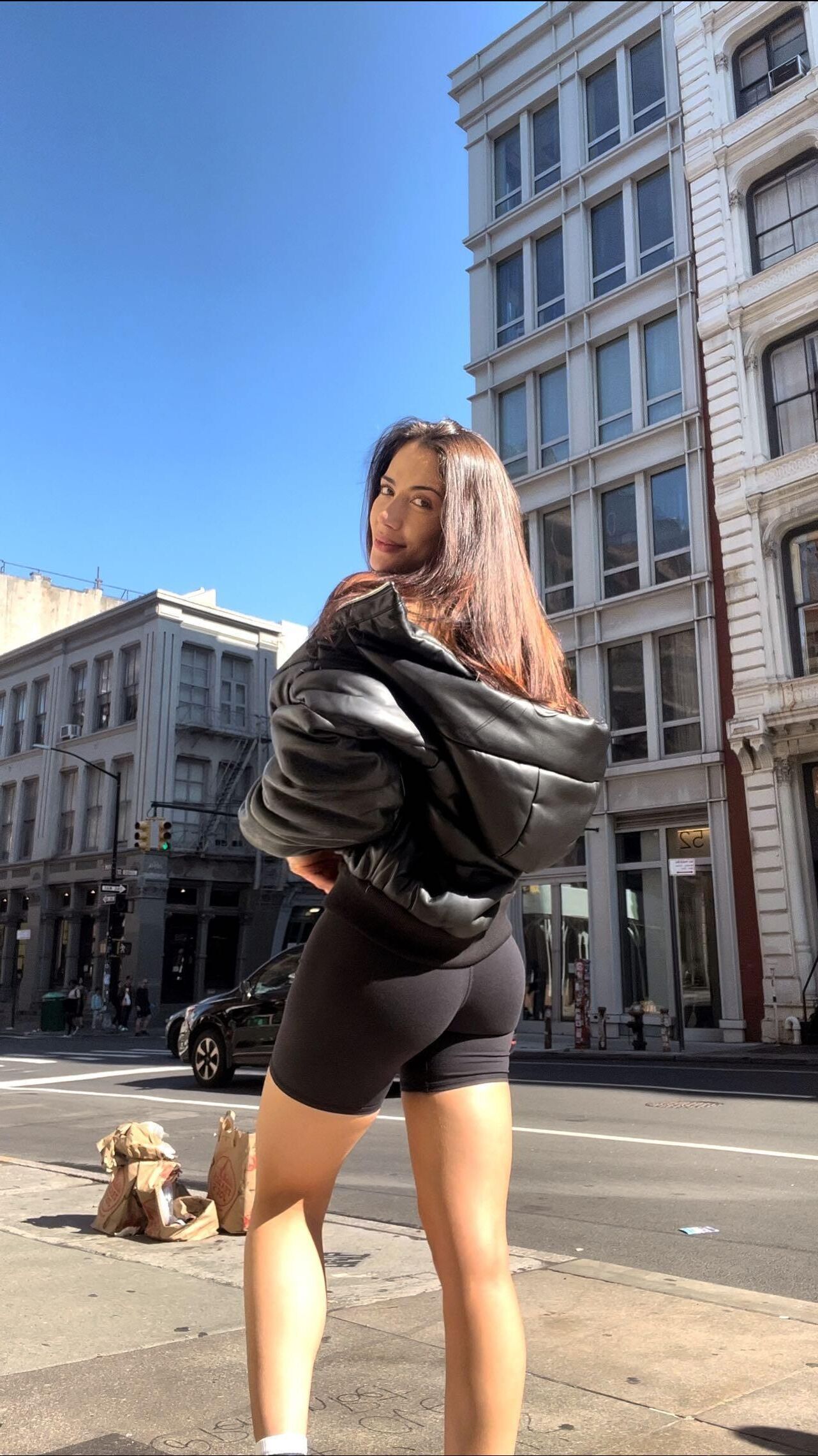 Georgina Mazzeo in Leather