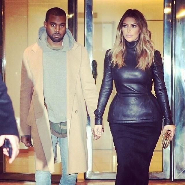 Kim Kardasian in Leather