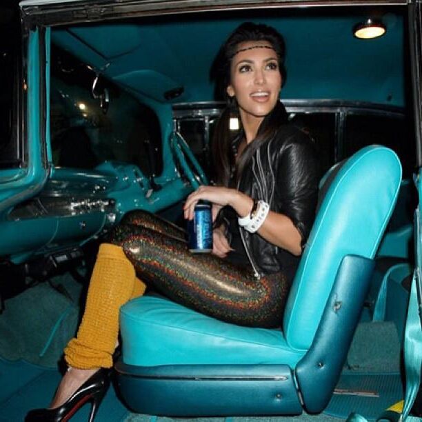 Kim Kardasian in Leather