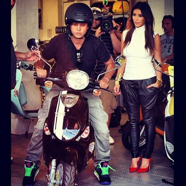 Kim Kardasian in Leather