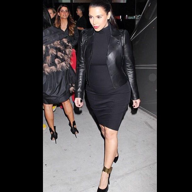 Kim Kardasian in Leather