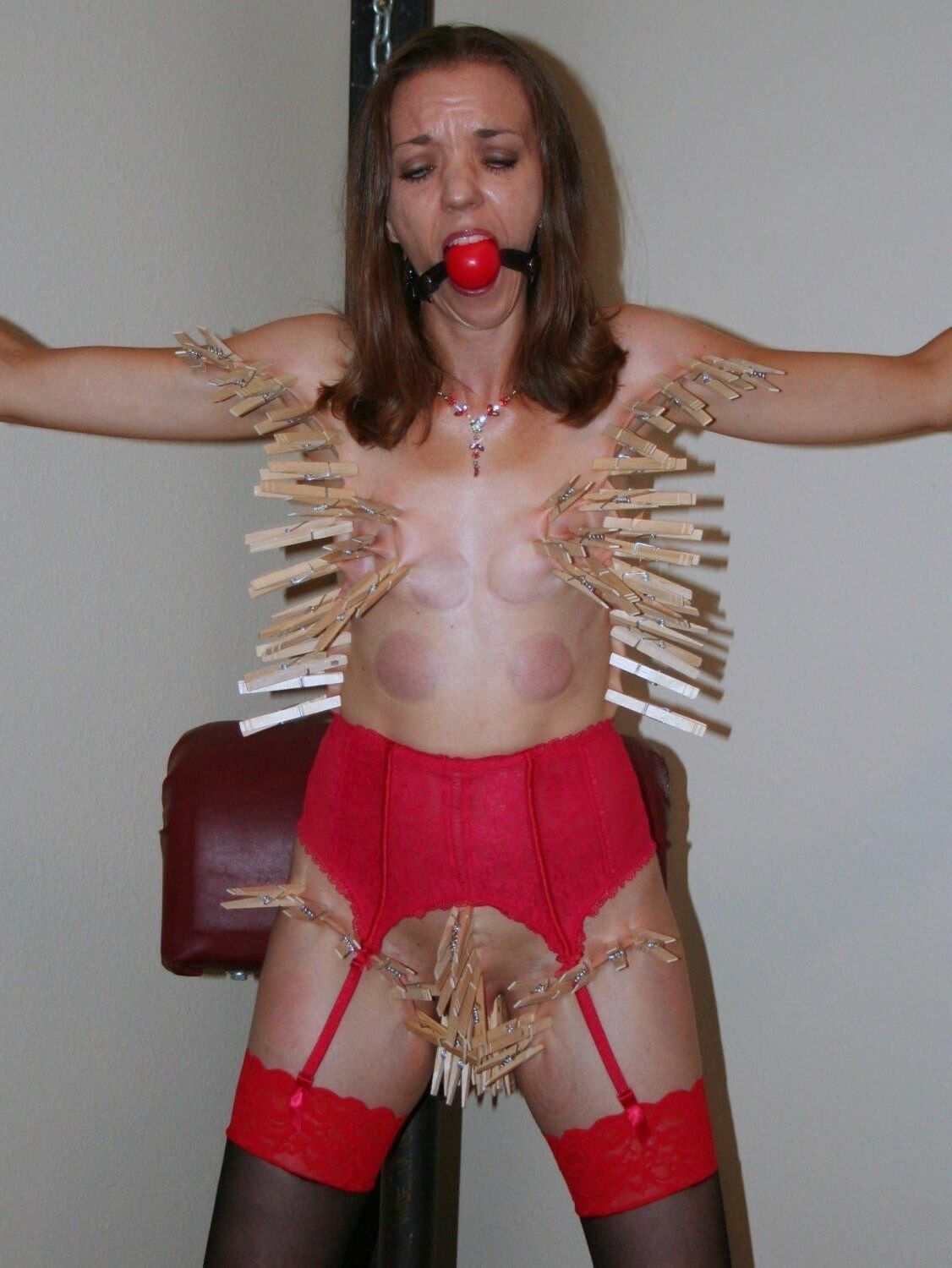 Slutjulie B whips and pins