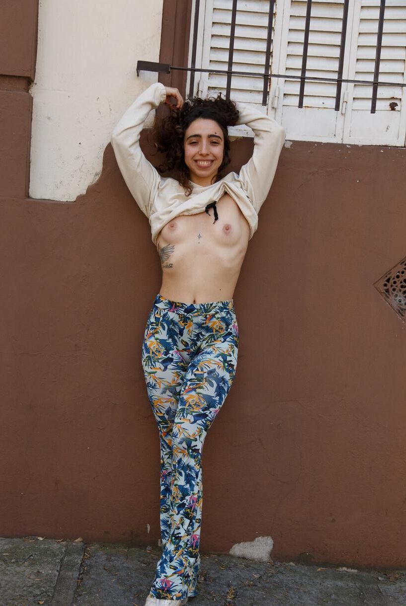 Showing breasts