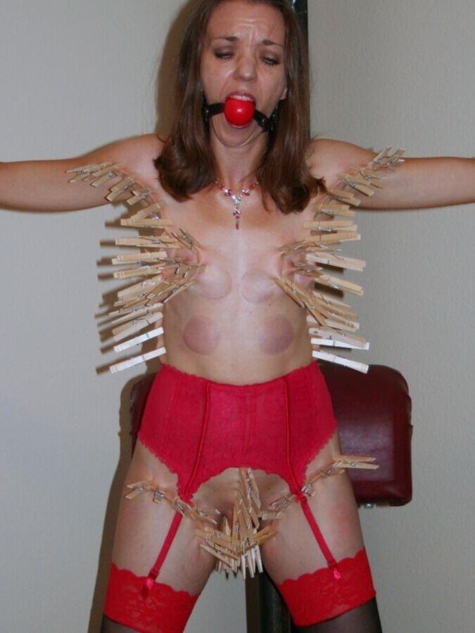 Slutjulie B whips and pins