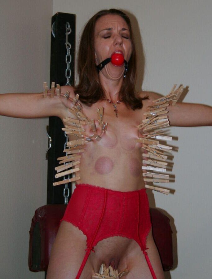 Slutjulie B whips and pins