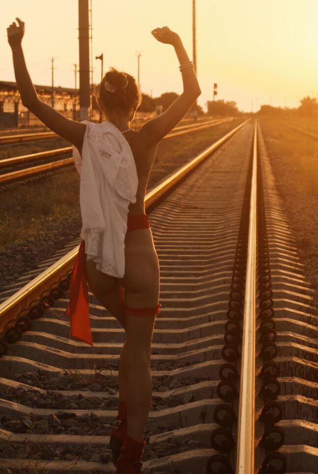 On the railway tracks