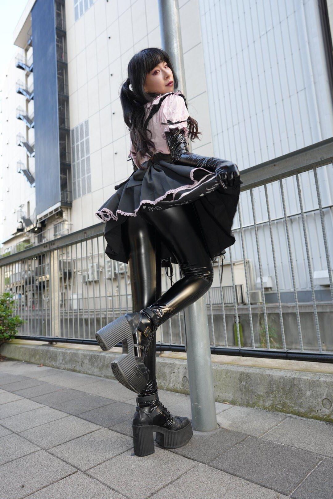 Asiatique, manque, nylons