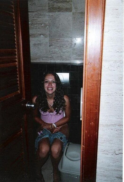 Lovely Ladies Having a Piss in the Toilet