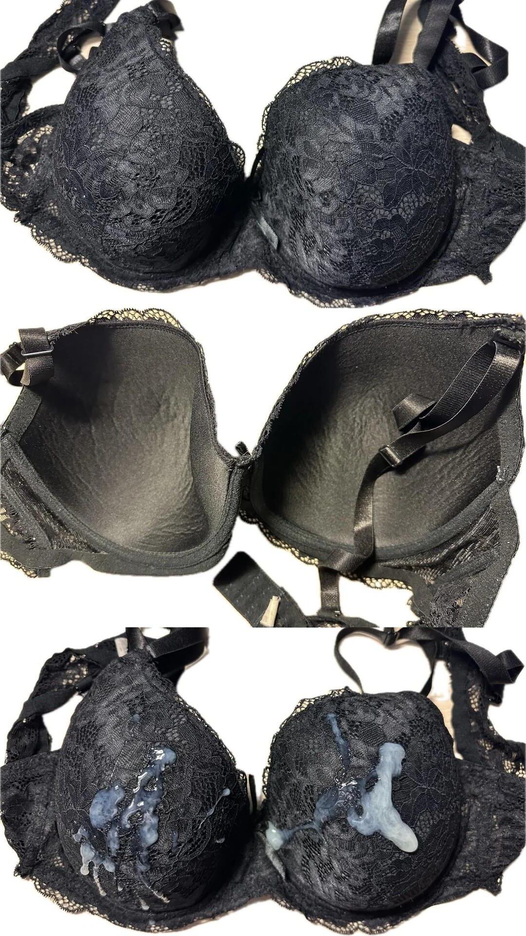 Busty Aunt is a Slut, love to cum on her Big Tits F / DD Bra