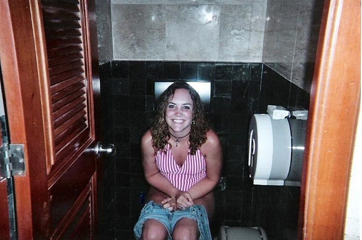 Lovely Ladies Having a Piss in the Toilet