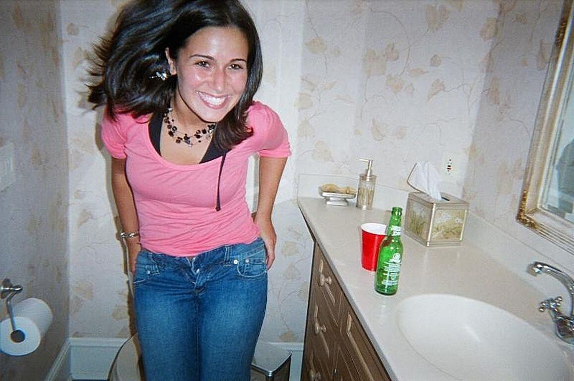 Lovely Ladies Having a Piss in the Toilet