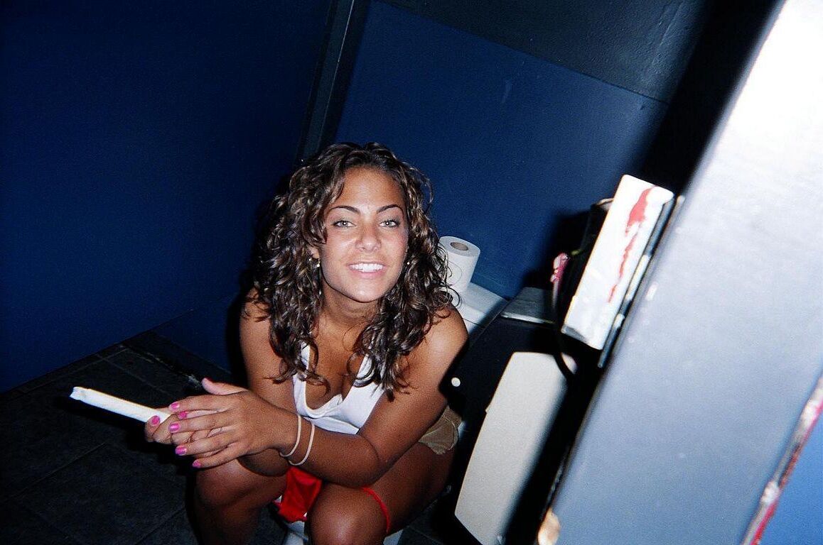 Lovely Ladies Having a Piss in the Toilet