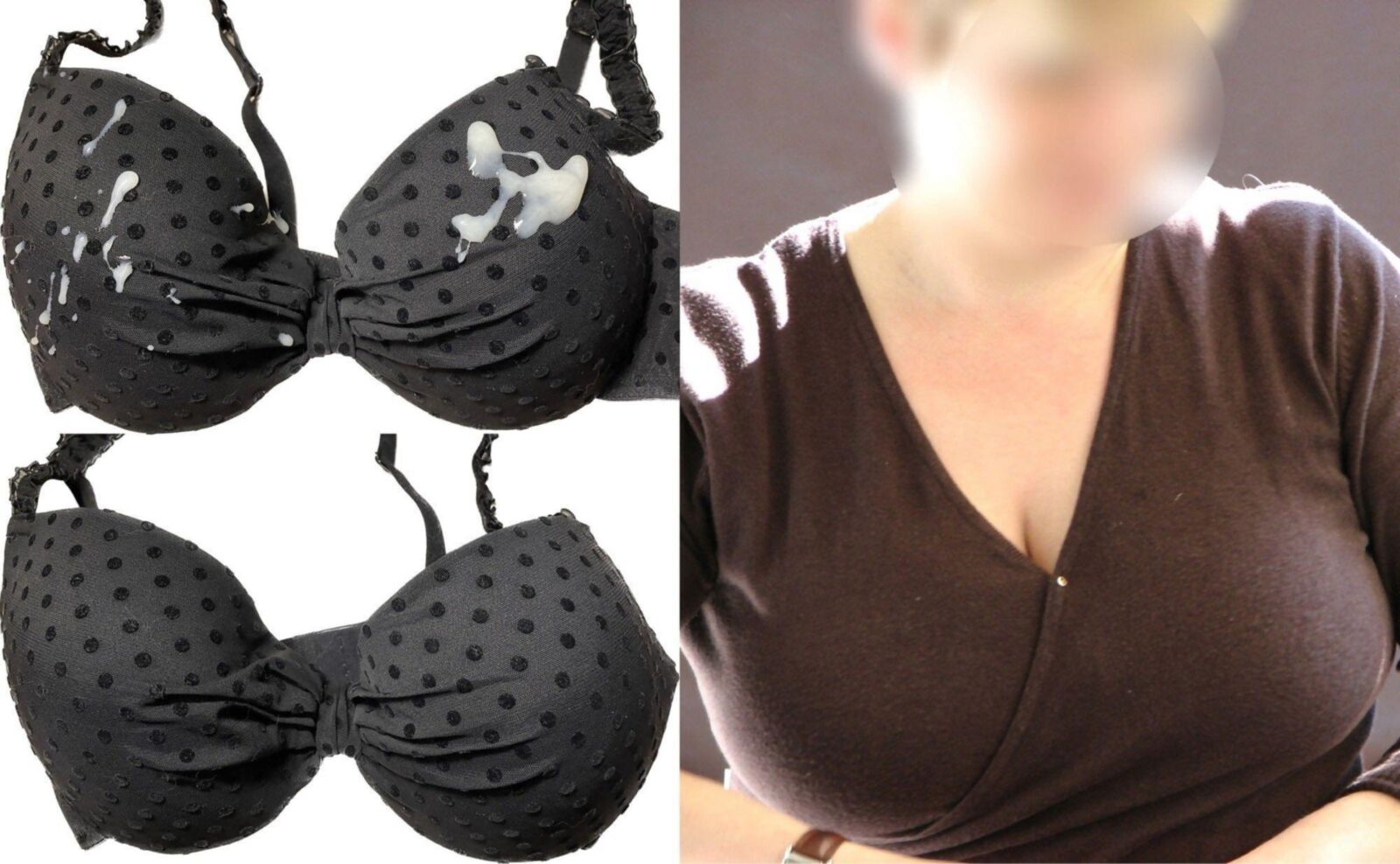 Busty Aunt is a Slut, love to cum on her Big Tits F / DD Bra