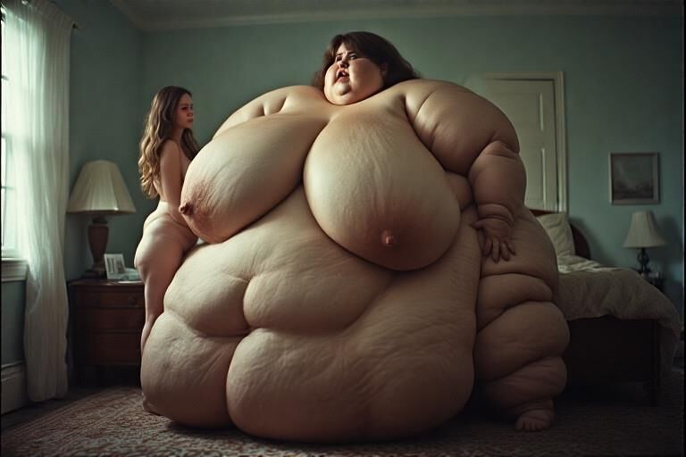 Heavy honeys, fat spilling everywhere
