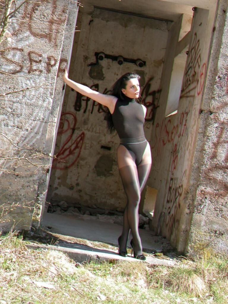 Dame Nylon Glanzstrumpfhose