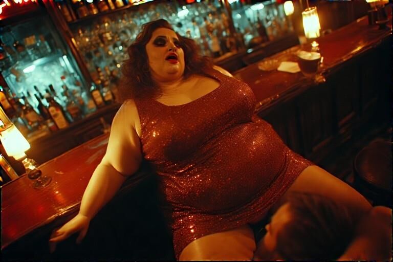 The fat slags off the estate have a night out