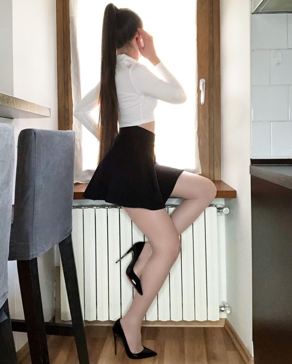 Isabelle Wearing Tights
