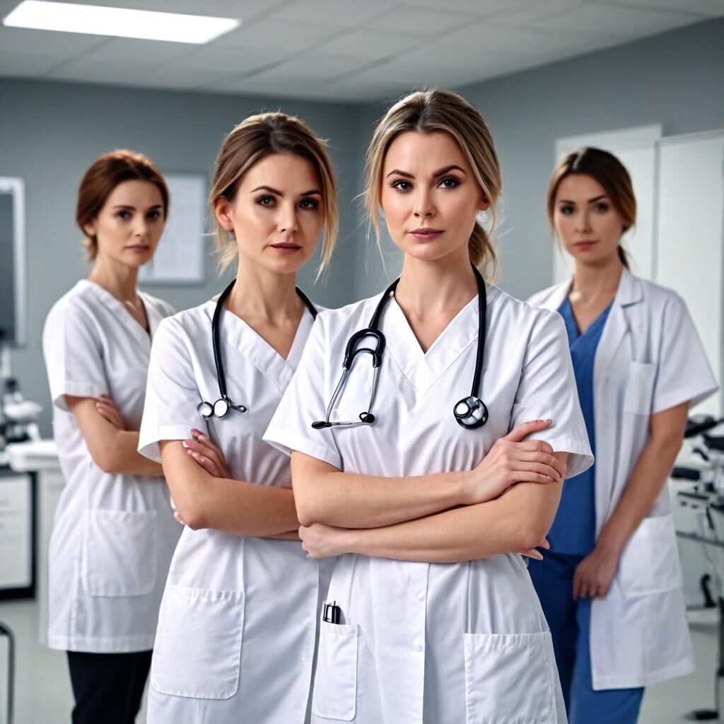 Female Doctors and Nurses 