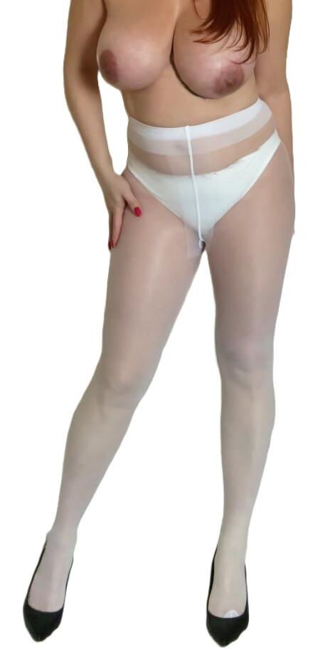 Neue weiße Strumpfhosen
