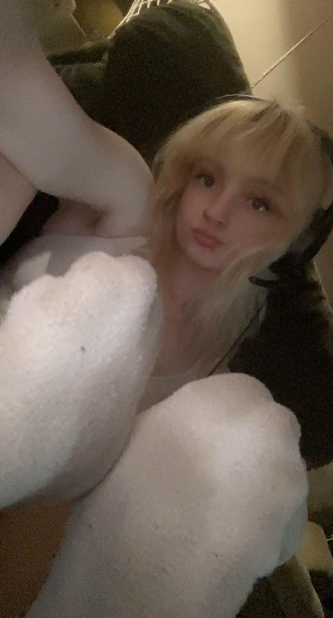 Pies de ángel rubio de Barbie