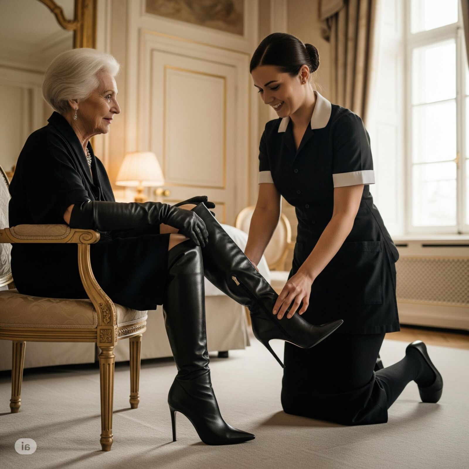Stiefel und Handschuhe Unterstützung