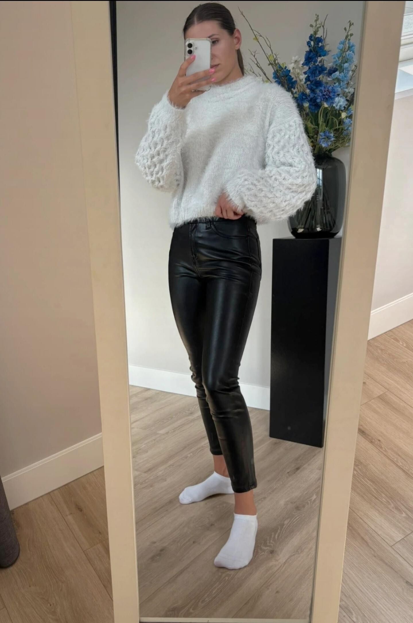 Кожаные леггинсы Wetlook Spandex Lastex Girls